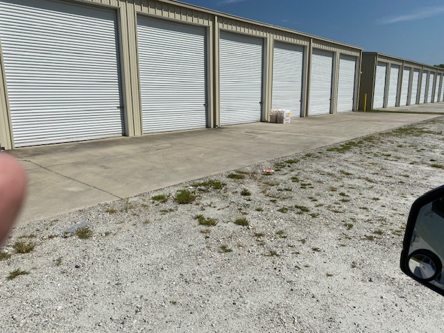 Oversized RV storage showing interior clearance and space